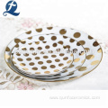 Dinnerware Round Shape Table Dishes With Polka Dot